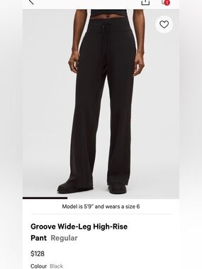 lululemon athletica Black Wide Leg Pants